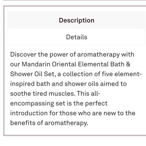 Spa at Mandarin Oriental Elemental Bath and Shower Oil Set❤️🌹 - Picture 10 of 10